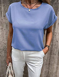 Жіночі блузки — 4170-фг — Класна легка блузка футболка з коротким рукавом