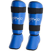 Защита ног BoYko BS - голень и голеностоп,для кикбоксинга, композиционная кожа, синий M (bs6023122102)