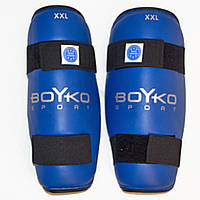 Защита ног BoYko BS - голень, для кикбоксинга, композиционная кожа, синий 3XL (bs6013122106)