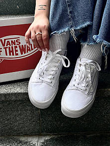 Кеди жіночі білі Vans Old School White Platform (12932)