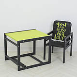 Стільчик для годування  Graphite лайм, фото 2