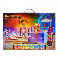 Игровой набор для кукол Rainbow High серии Pacific Coast- Вечеринка у бассейна