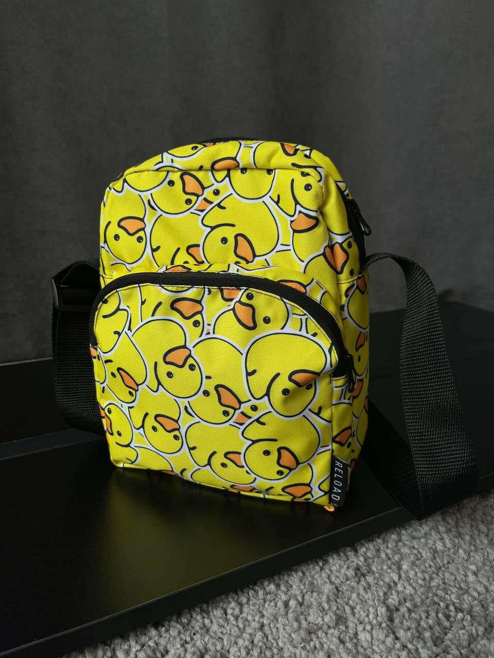 Сумка через плече чоловіча ducks жовта барсетка на плече спортивна повсякденна месенджер