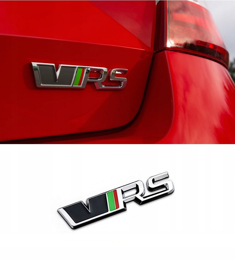 Шильдик емблема напис на багажник Skoda Octavia A7 VRS Шкода ВРС колір хром