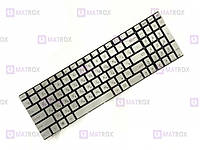 Оригинальная клавиатура для ноутбука Asus N551JM, N551JQ, N551JW, N551JX series, ru, silver, подсветка