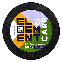 Волосінь рибальська, ZEOX Element Carp Fluo Green, 1000м, перетин 0.309мм