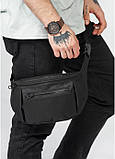 Сумка на пояс бананка Sambag Tirso  LCH чорний тканевий, фото 4