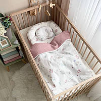 Плед-конверт з ковдрою Гортензія пудра