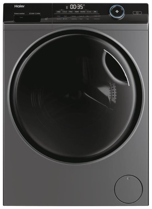 Haier Прально-сушильна машина фронтальна, 8(5)кг, 1400, A, 46см, дисплей, пара, інвертор, люк чорний, прямий, фото 1