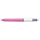 Ручка олійна Bic 4 in 1 Colours Shine Pink рожева (bc982875) (код 1481858)