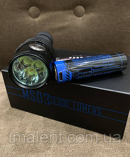 ライト・ランタン IMALENT MS03W LED Flashlight Imalent MS03W palm-sized 13000 lumen powerful warm LED torch