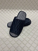 Чоловічі хатні тапочки м'які Чорні Розмір 40