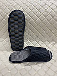 Чоловічі хатні тапочки м'які Чорні Розмір 40, фото 2