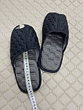 Чоловічі хатні тапочки м'які Чорні Розмір 40, фото 3