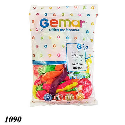 Повітряні кульки неонові Gemar АF80 100шт