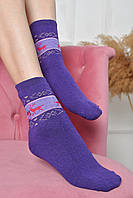 Носки махровые женские фиолетового цвета размер 37-42 163547L