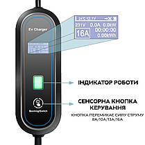 Зарядний пристрій EVS для електромобілів Type 1 SAE J1772, 16A, 3.5 кВт, 1-фазний, 5 м, фото 6