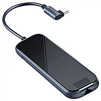 HUB USB C Baseus(CAHUB-BZ0G) Type C to 2 x USB3.0+HDMI+Audio +PD+iWatch Wireless Charger Deep Gray