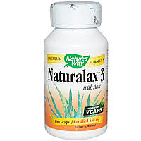 Натуральное слабительное Naturalax 3 с алое, Nature's Way, 430 мг, 100 капсул. Сделано в США.