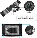 Молітвенний килимок, портативний плетений килимки,їнський принт, з компасом у сумці 60х100. Чорний, фото 5