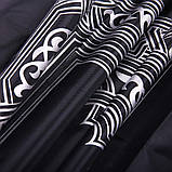 Молітвенний килимок, портативний плетений килимки,їнський принт, з компасом у сумці 60х100. Чорний, фото 8