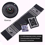 Молітвенний килимок, портативний плетений килимки,їнський принт, з компасом у сумці 60х100. Чорний, фото 10
