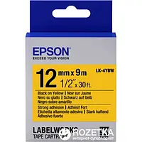 Этикет-лента Epson LabelWorks LK4YBW9 Black Yellow 12 мм/9 м