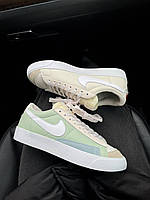 Кросівки жіночі демісезонні Nike Blazer Low Mint/Beige. Бежеві кросівки дівчині Найк Блазер, фото 6