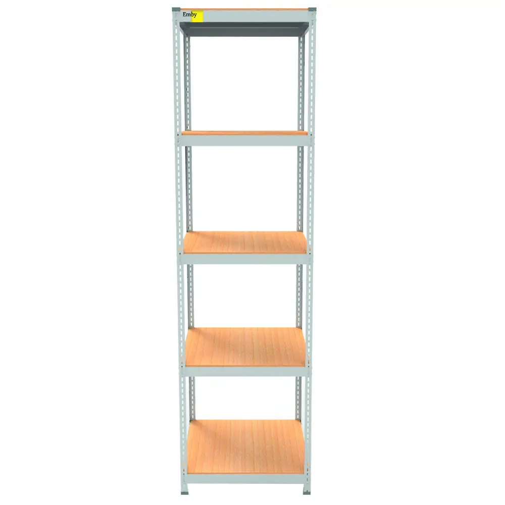 Металевий стелаж Light Series на 5 полиць ДСП метал фарбований білий MRL 2400х600x450 мм (Emby-ТМ)