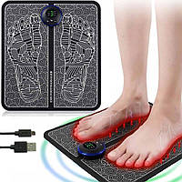 Массажер для ног EMS, с USB / Вибрационный массажный коврик / Мышечный миостимулятор