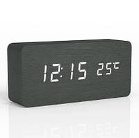 Настольные часы Wooden Digital Alarm Clock на шнурке и батарейках AAA