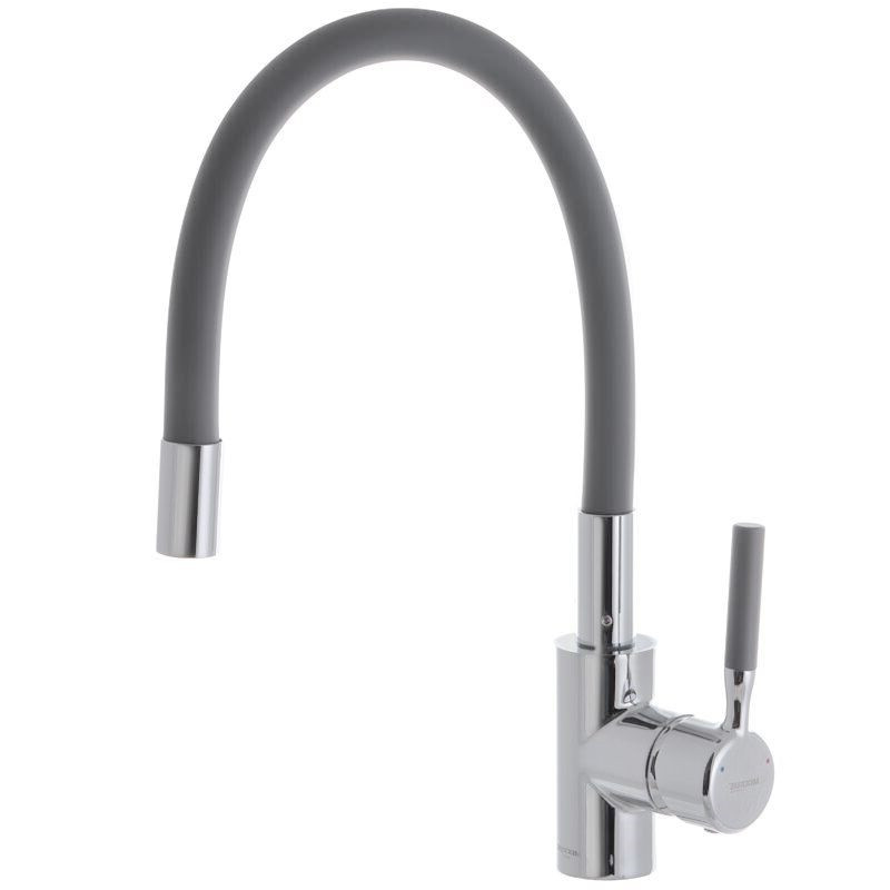 Змішувач для кухні з силіконовим виливом MIXXUS PREMIUM RIO 011 GRAY, фото 1
