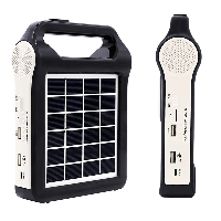 Ліхтар кемпінговий EP-036 із сонячною батареєю і PowerBank/Похідний ліхтар із радіо USB і Bluetooth