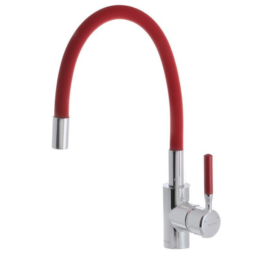 Змішувач для кухні з силіконовим виливом MIXXUS PREMIUM RIO 011 Red