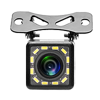 Автомобильная камера заднего вида с подсветкой 12 LED / Универсальная камера заднего хода для машины
