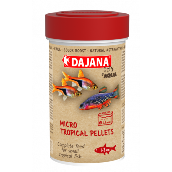 DAJANA MICRO TROPICAL PELLETS Спеціальний Корм для мальків і дрібних рибок в гранула, 100 мл/55 г DP103А(5334)
