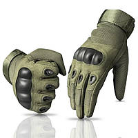 Тактические перчатки с закрытыми пальцами, Зеленые, 2XL / Мотоперчатки