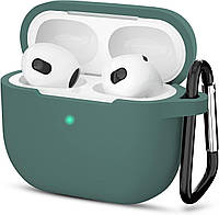 Чохол з Soft-Touch і мікрофіброю для AirPods 3 (2021) + карабін - Pine Green 20