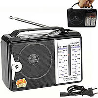 Портативный FM радиоприемник Golon RX-606 АС на батарейках и от сети / Мини радио с выходом на наушники