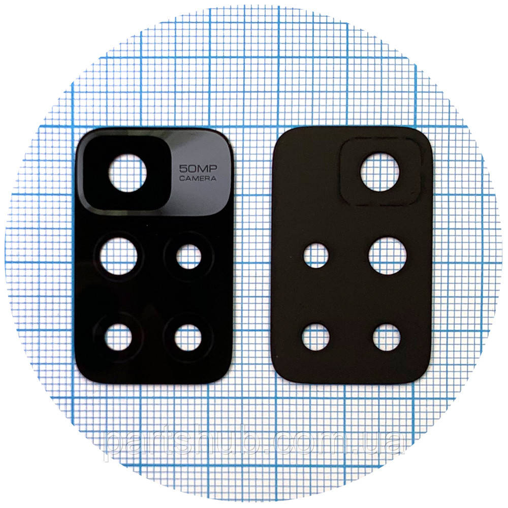Скло камери Xiaomi Redmi 10, Redmi 10 2022, Redmi 10 Prime, Redmi 10 Prime 2022 (чорне), фото 1