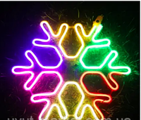 "Снежинка" 60см, цветная RGB с бегущими светодиодными огнями