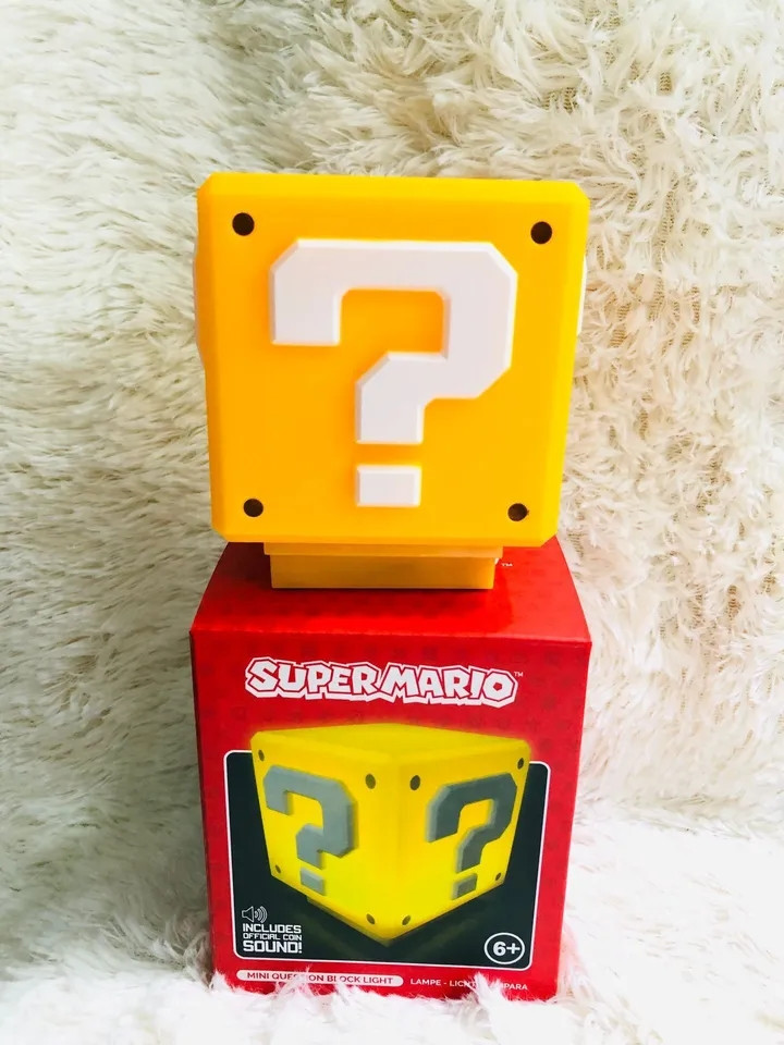 Детский ночник куб "Супер Марио" желтый - фото 2 - id-p1935132898