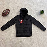 Чоловіча куртка Adidas осіння весняна демісезонна / молодіжна куртка весна-осінь чорна Туреччина. Живе фото, фото 2