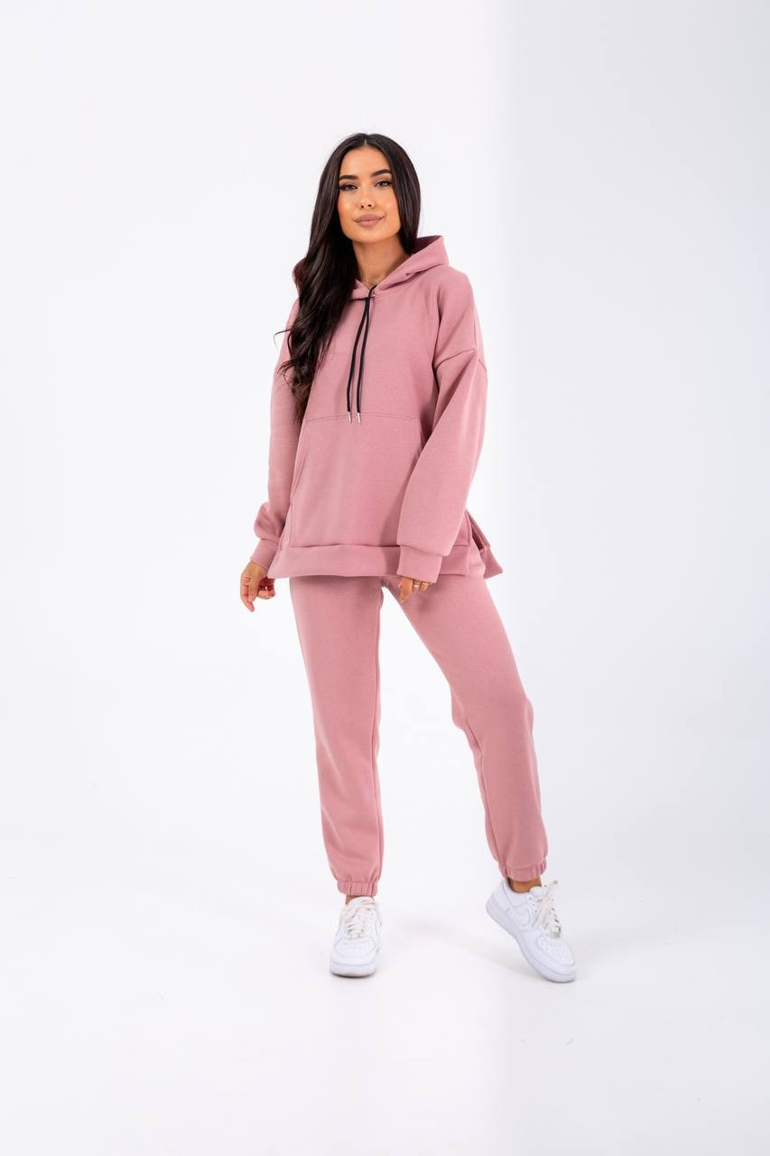 Костюм спортивний тринитка утеплена на флісі NOBILITAS 42-56 пудравий ( арт.23027), фото 1