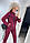 Жіночий модний спортивний костюм з капюшоном, бордовий ST-6762, фото 2