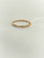 Золотое кольцо с цирконием, золотое кольцо в стиле минимализм