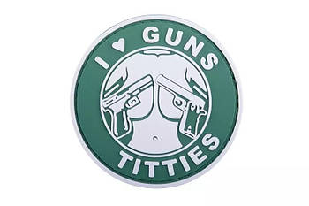 ПВХ-патч 3D Badge — I Love Guns Titties