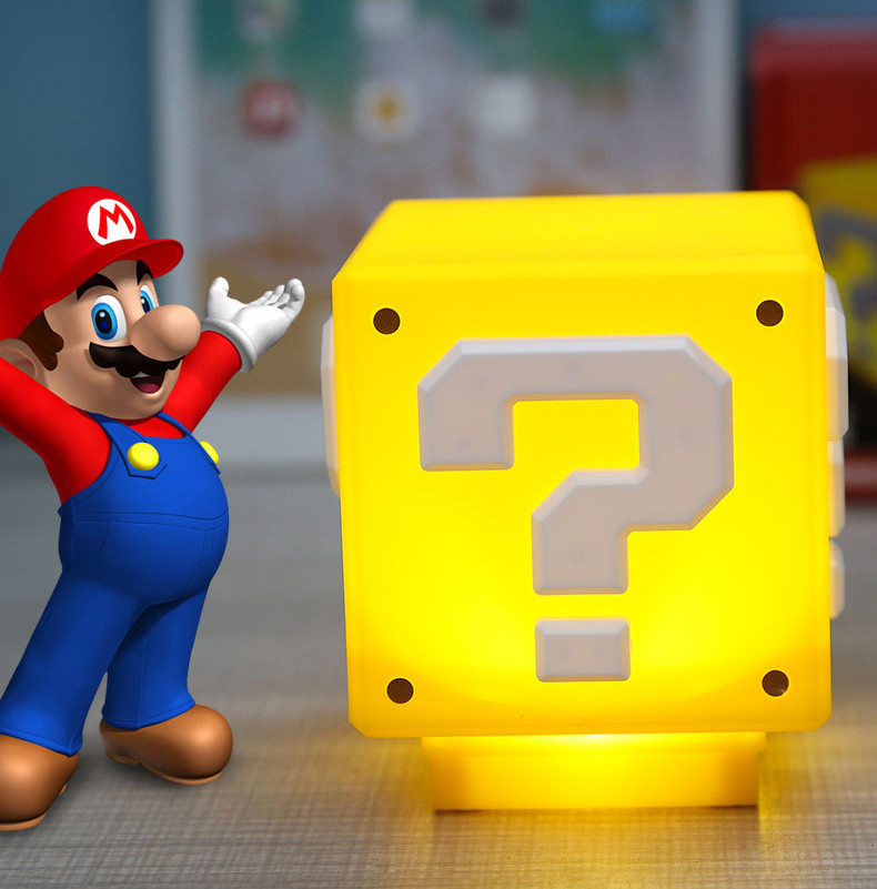 Детский ночник куб "Супер Марио" желтый - фото 7 - id-p1935132898
