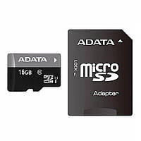 MicroSDHC (UHS-1) A-DATA Premier 16Gb Class 10 (R-100Mb/s) (adapter SD)