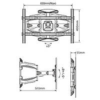 Кронштейн настенный для ЖК LED телевизора 40"-70" K600